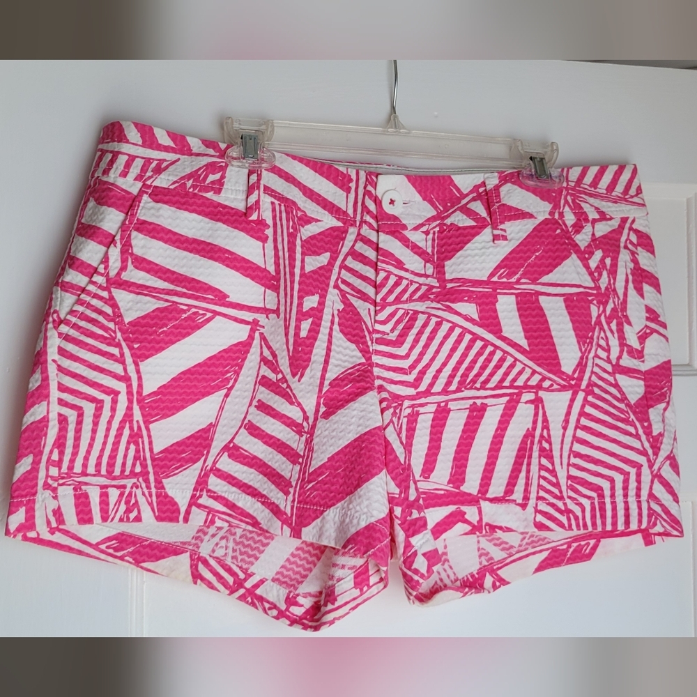 Pink and white lilly pulitzer nautical callahan shorts size 14